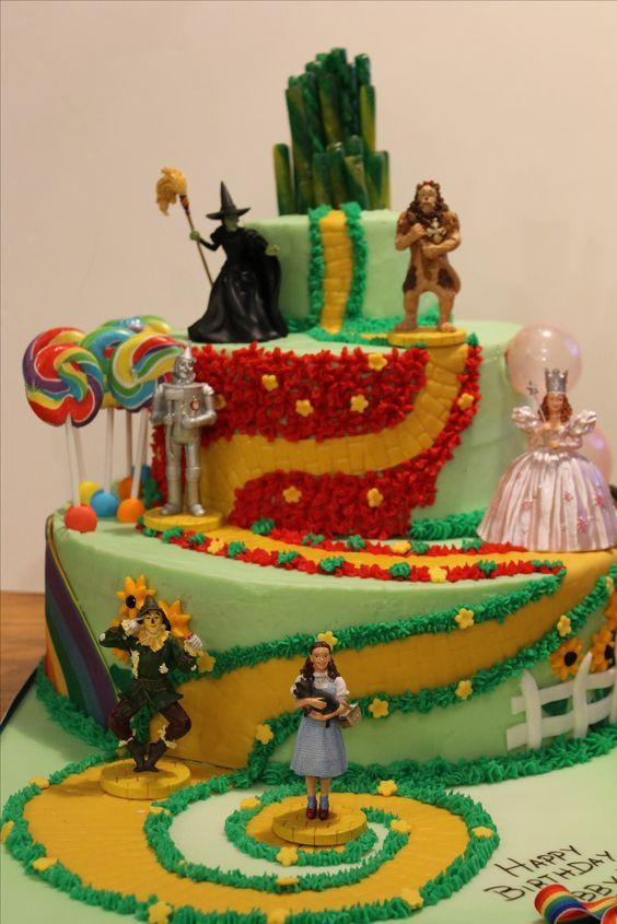 Wizard Of Oz Birthday Cake
 Wizard of Oz cake with Yellow Brick Road With images