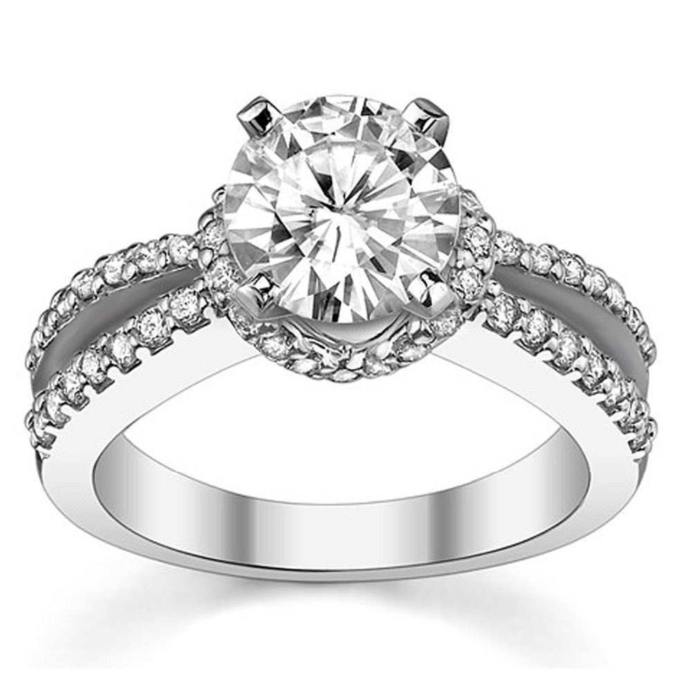 Women's Platinum Wedding Rings
 Noble European Evening Gown Style Engagement Rings For