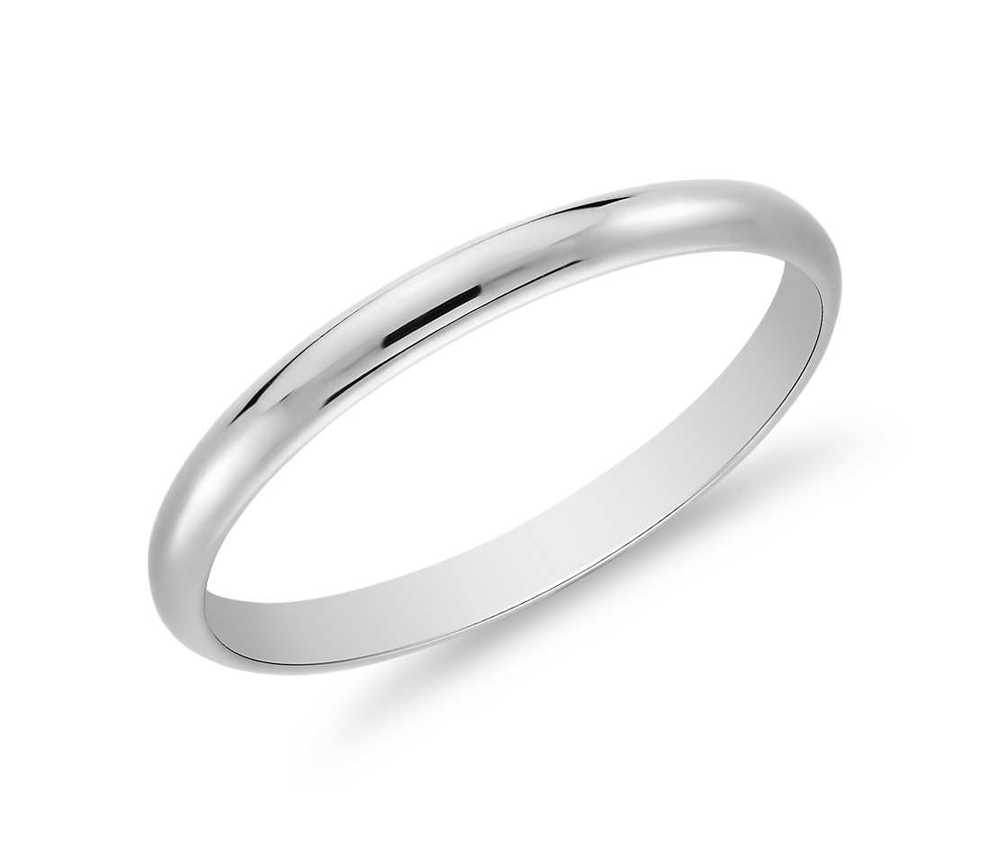 Women's Platinum Wedding Rings
 Classic Wedding Ring in Platinum 2mm