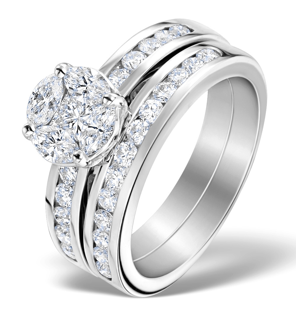 Women's Platinum Wedding Rings
 Matching Diamond Engagement and Wedding Ring 1 46ct