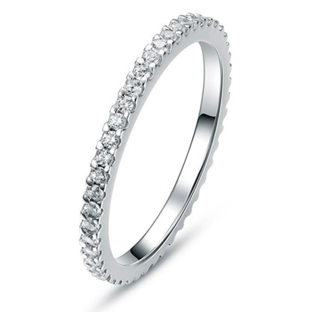 Women's Platinum Wedding Rings
 0 55CT Wholesale Solid Silver Simulate Diamond Wedding
