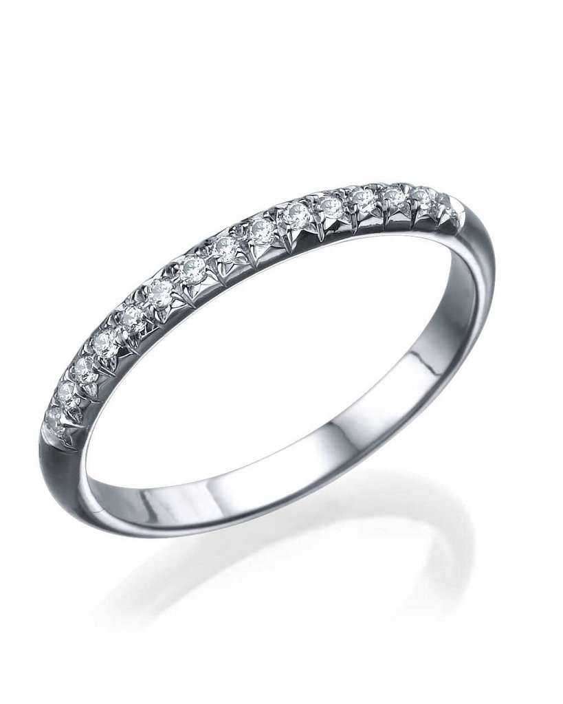 Women's Platinum Wedding Rings
 Platinum 0 15ct Diamond Semi Eternity Wedding Ring by