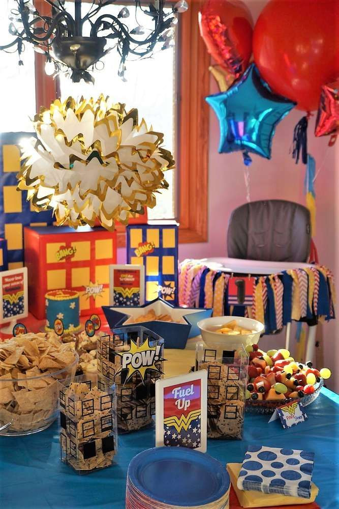 Wonder Woman Birthday Party Ideas
 Check out this awesome Wonder Woman 1st Birthday Party