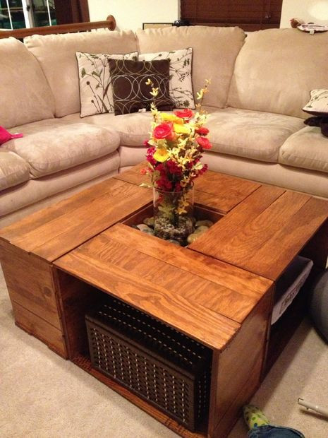 Wood Crate Table DIY
 20 DIY Wooden Crate Coffee Tables