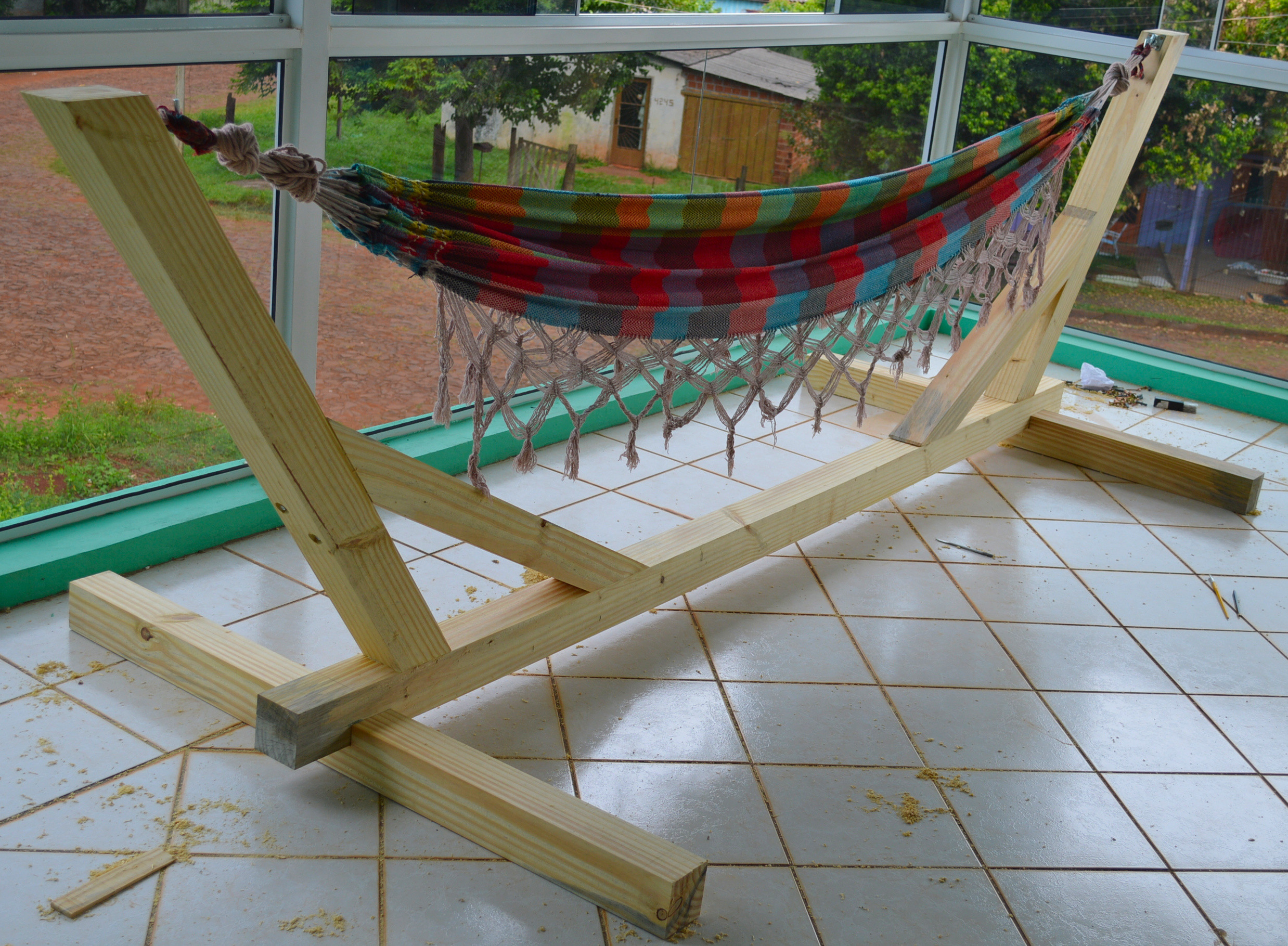 Wood Hammock Stand DIY
 Inspirations Strong And Fully Adjustable Homemade Hammock