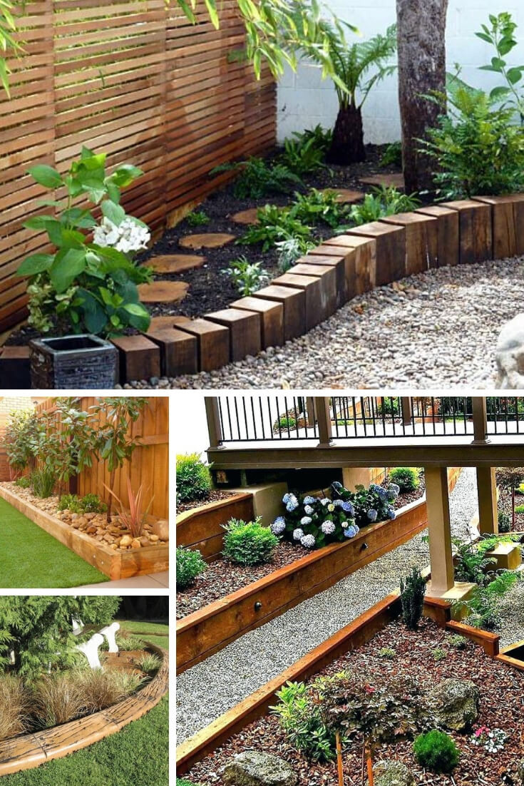 Wood Landscape Edging
 21 Brilliant & Cheap Garden Edging Ideas With
