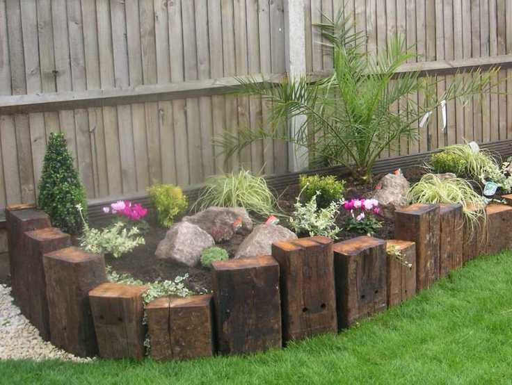 Wood Landscape Edging
 Garden Edging Landscape Edging Ideas with Recycled