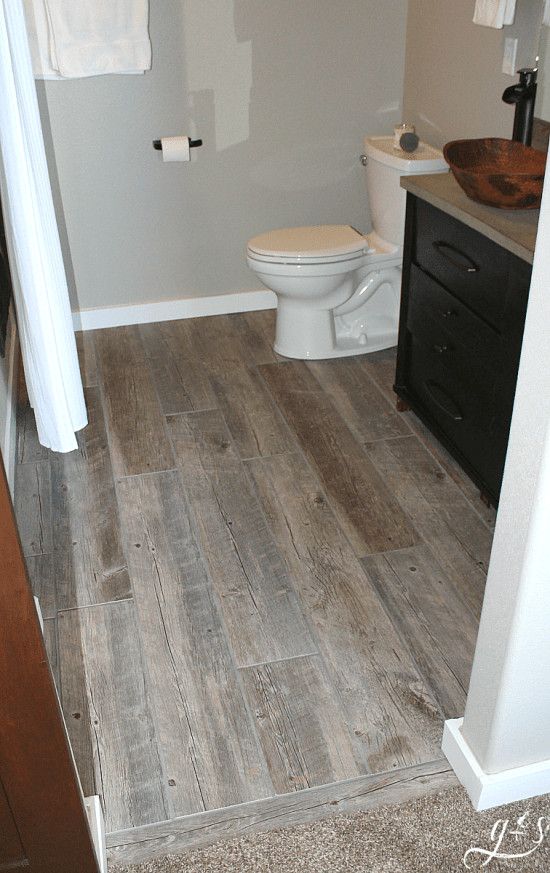 Wood Look Tile Bathroom Floor
 How to Tile a Bathroom Floor with Plank Tiles