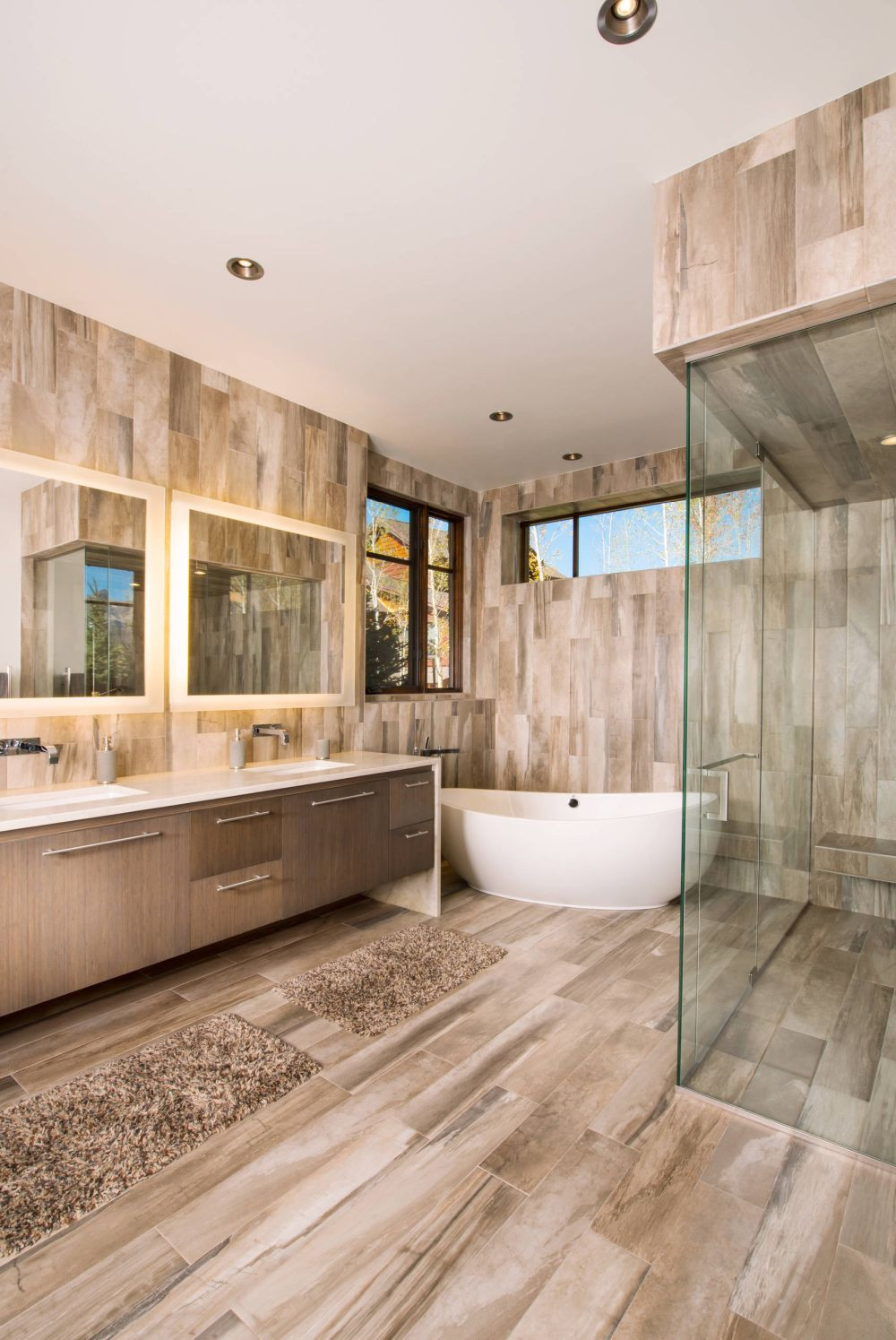 Wood Look Tile Bathroom Floor
 15 Wood Tile Showers For Your Bathroom