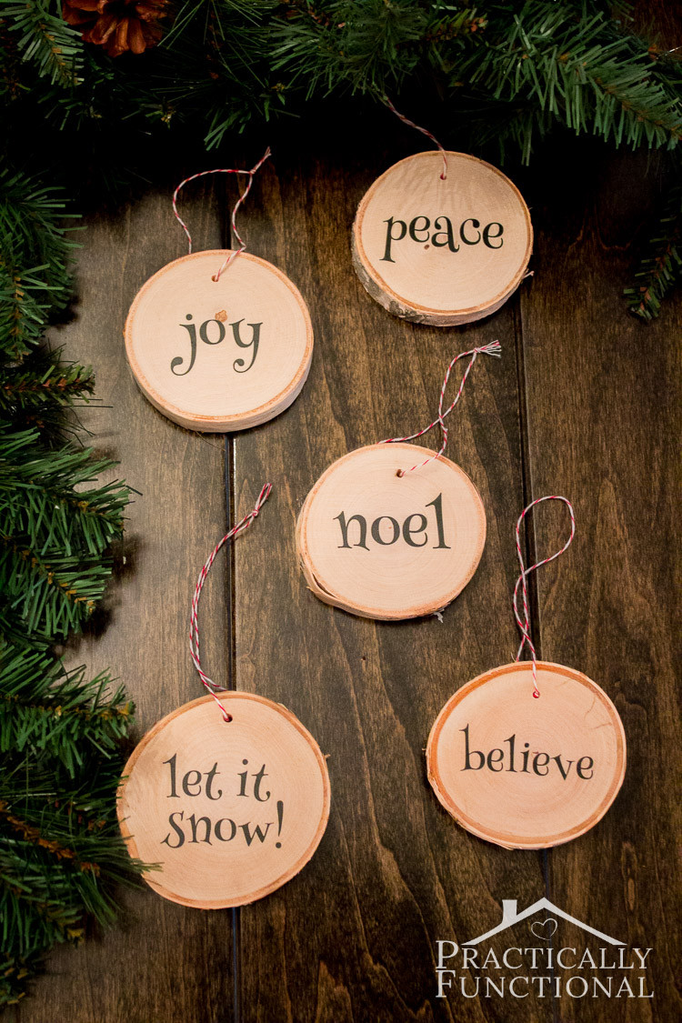 Wood Ornaments DIY
 DIY Wood Slice Christmas Ornaments