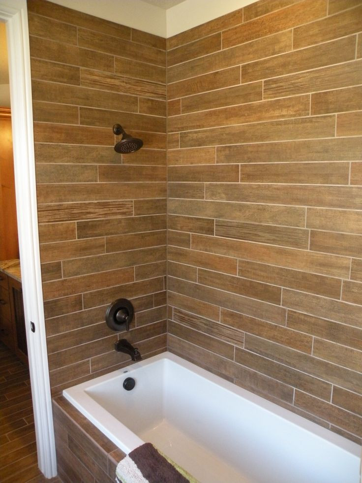 Wood Plank Tile Bathroom
 21 best wood tile shower images on Pinterest