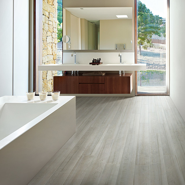 Wood Plank Tile Bathroom
 Mannington Haven Contemporary Wood Look Tile Flooring