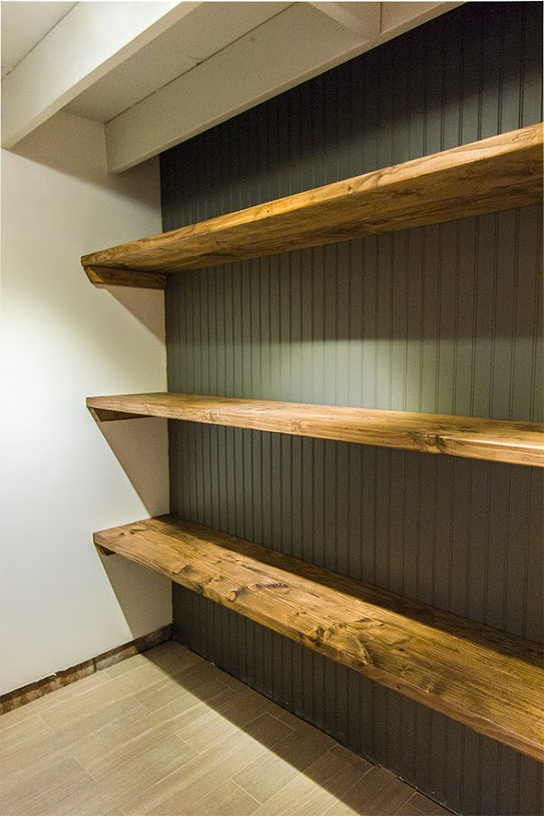 Wood Shelves DIY
 New Laundry Room DIY Wood Storage Shelves