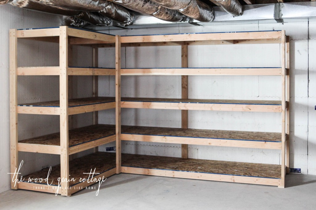 Wood Shelves DIY
 DIY Basement Shelving The Wood Grain Cottage