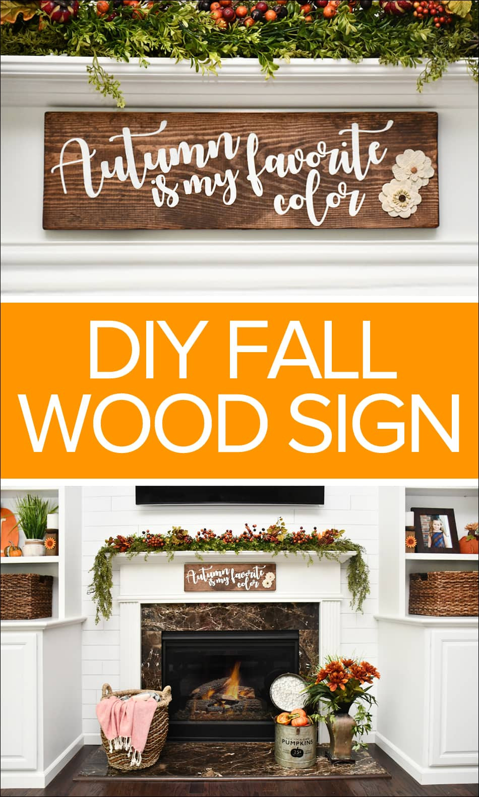 Wood Sign DIY
 Fall DIY Wood Sign using Cricut Vinyl Cutting Machine