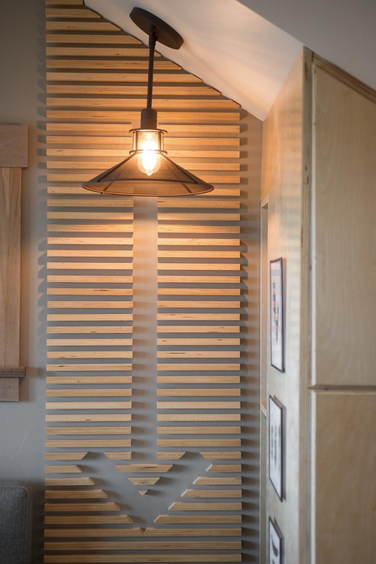 Wood Slat Wall DIY
 Master Bedroom From DIY Network Blog Cabin 2015