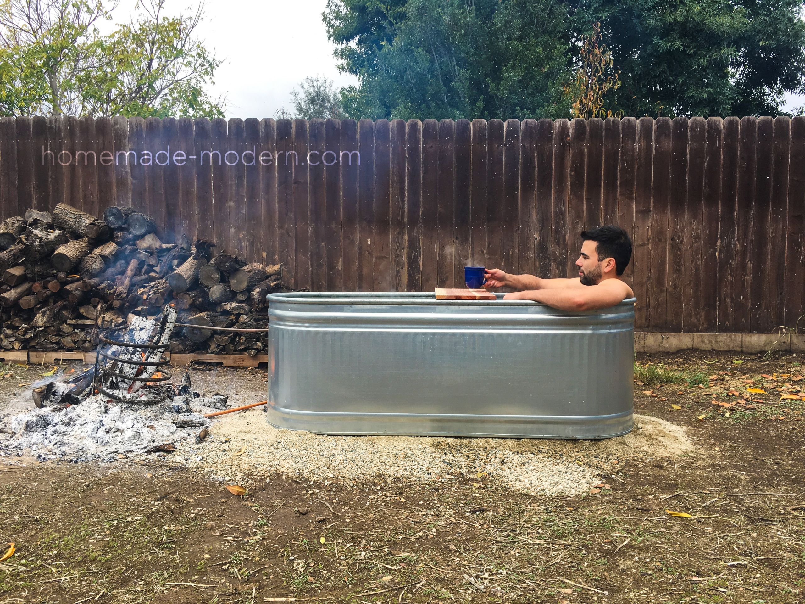 Wood Stove Hot Tub DIY
 HomeMade Modern EP112 DIY Wood Fired Hot Tub