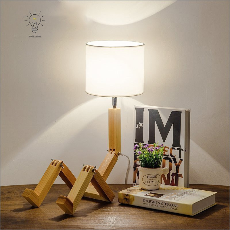 Wood Table Lamps Living Room
 Aliexpress Buy E27 Modern Fold Black white lampshde