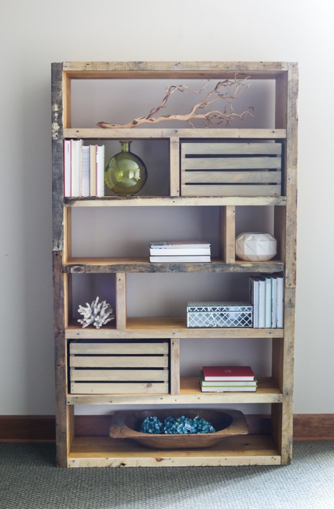 Wooden Bookshelf DIY
 DIY Rustic Bookshelf Knock fDecor