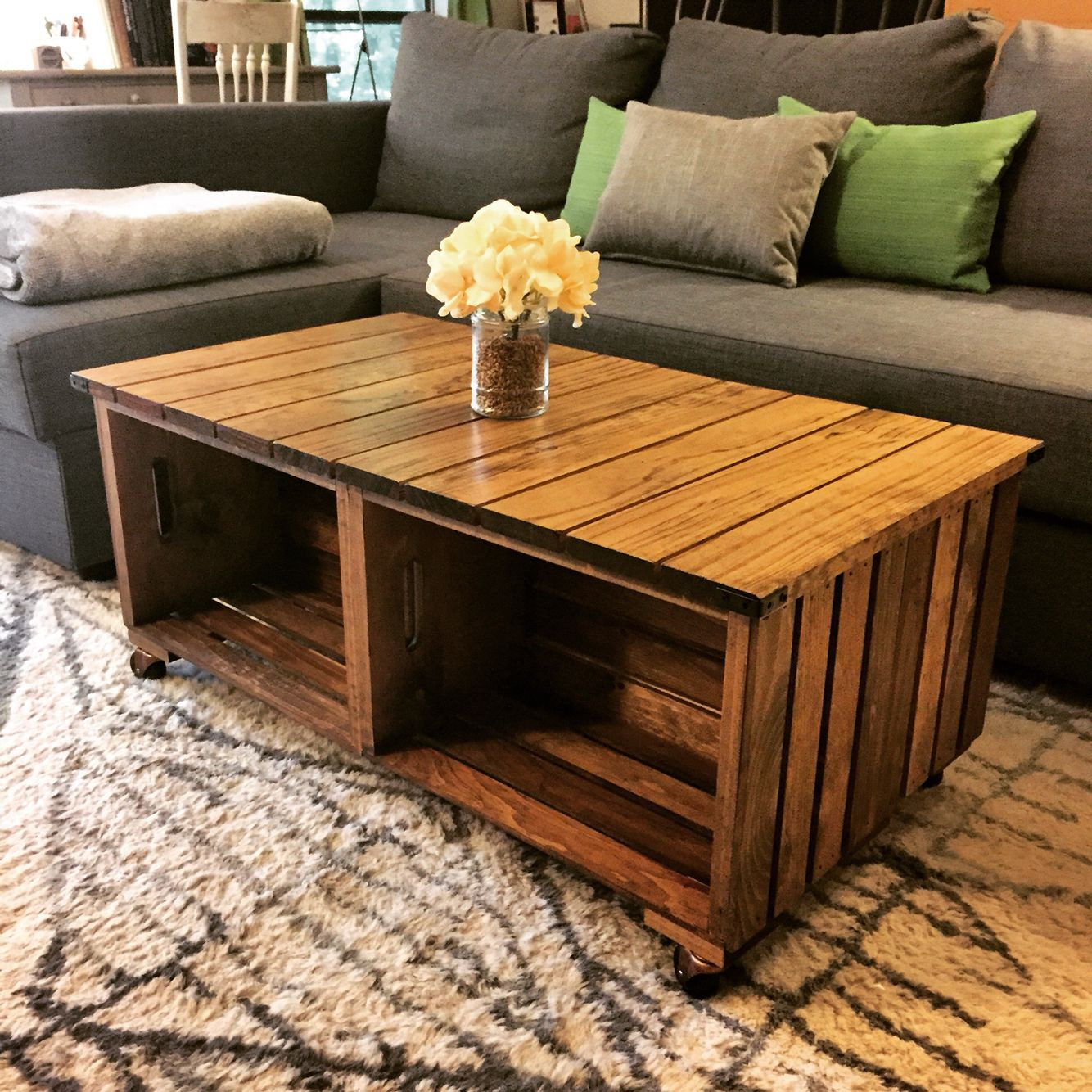 Wooden Crate Table DIY
 Our DIY wood crate coffee table How we did it We used 4