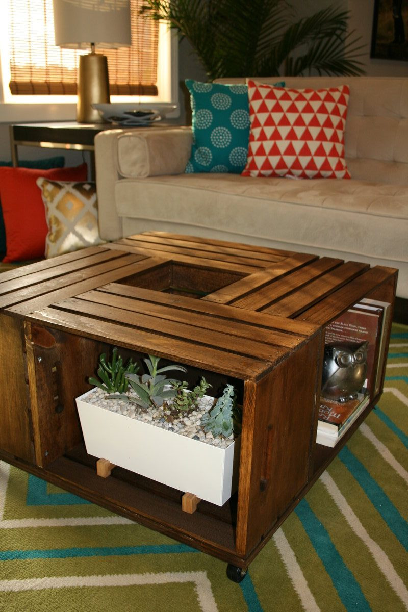 Wooden Crate Table DIY
 DIY Wooden Wine Crate Coffee Table – Lee s Summit