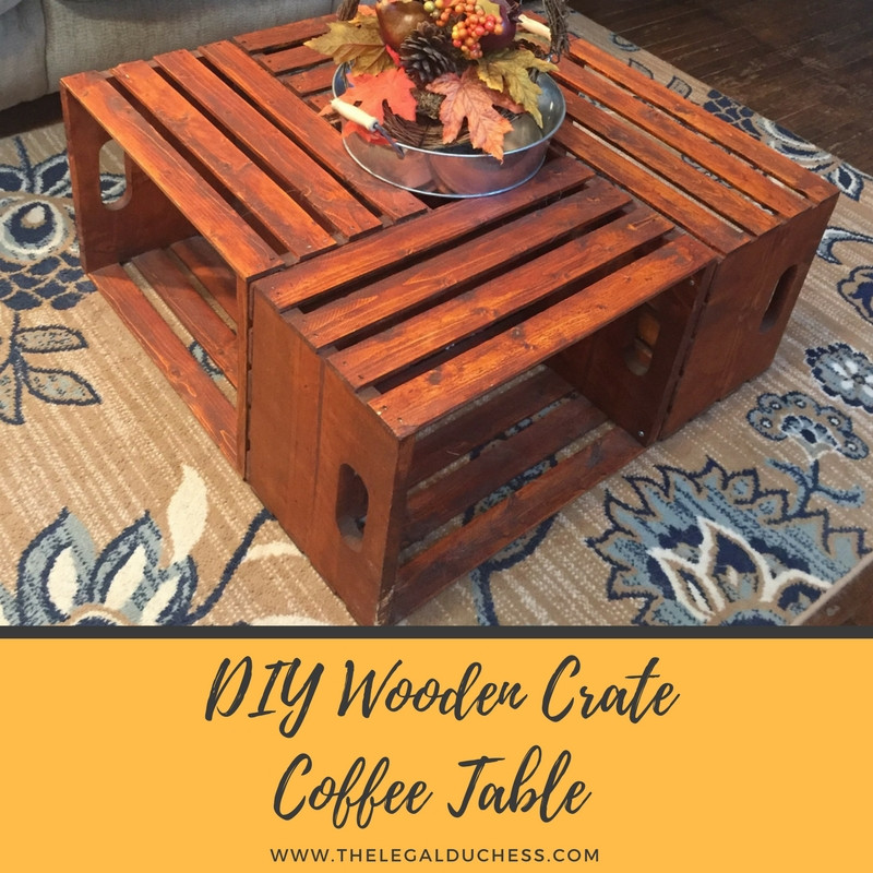 Wooden Crate Table DIY
 DIY Wooden Crate Coffee Table The Legal Duchess