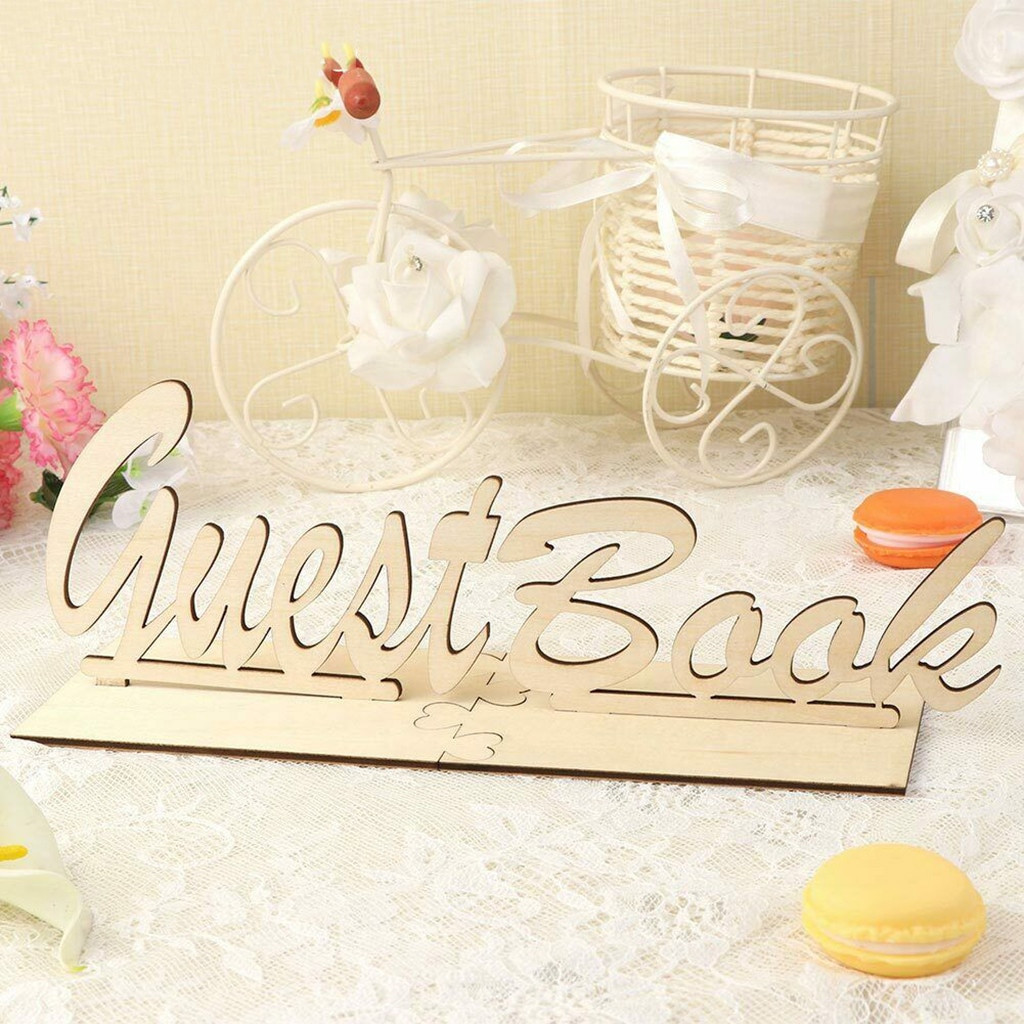 Wooden Guest Book Wedding
 Engraved Rustic Wooden Guest Book Sign Wedding Engagement