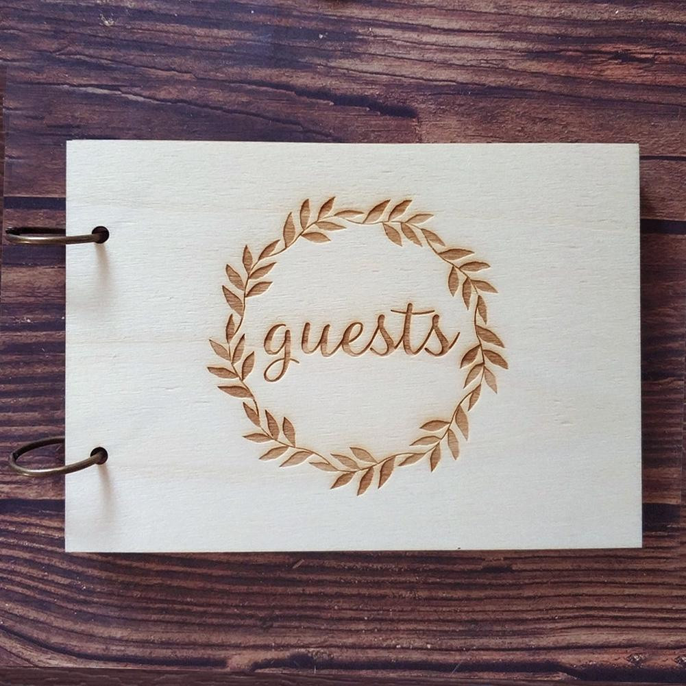 Wooden Guest Book Wedding
 Couples Wooden Guestbook Rustic Wedding Decoration Guest