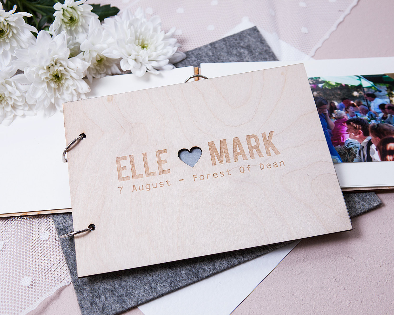 Wooden Guest Book Wedding
 Personalised Couples Wedding Guest Book Wooden Guest Book