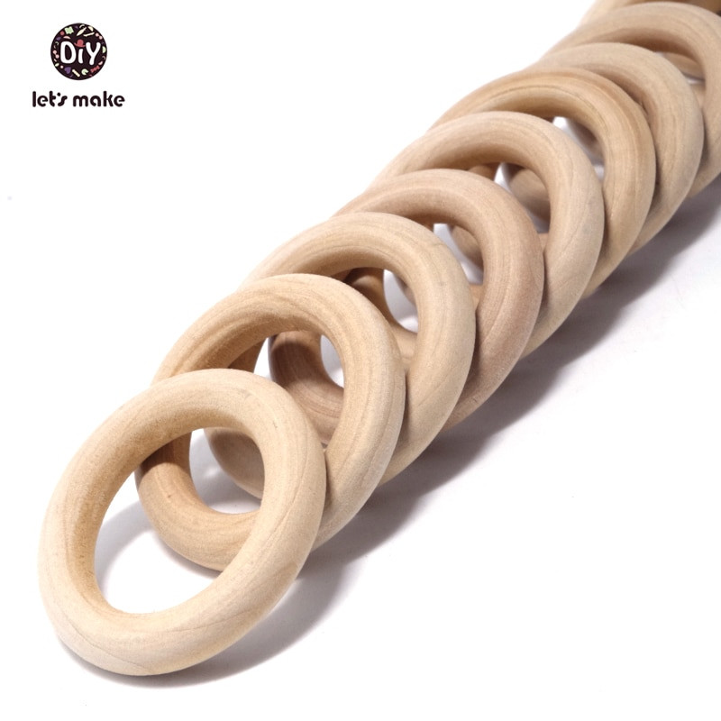 Wooden Ring DIY
 Let s Make 20pcs lot Wood Rings 40mm Unfinished Wooden