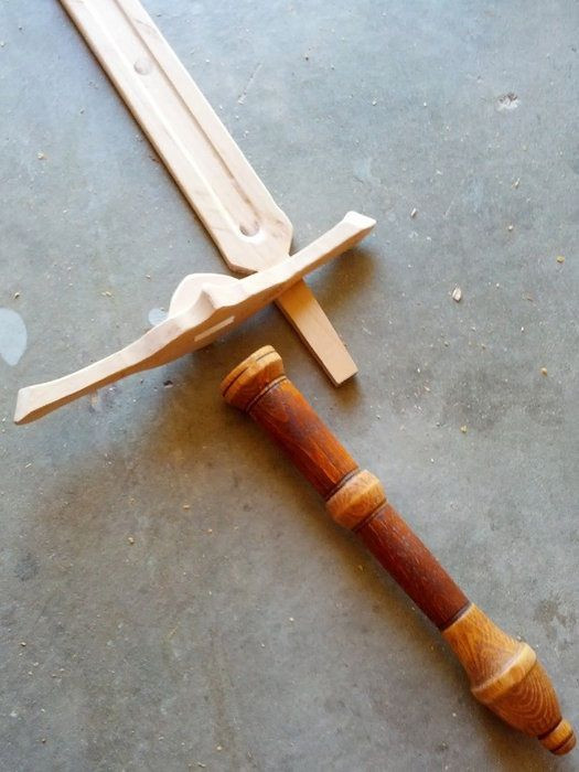 Wooden Sword DIY
 Wooden sword interesting way of attaching the guard and