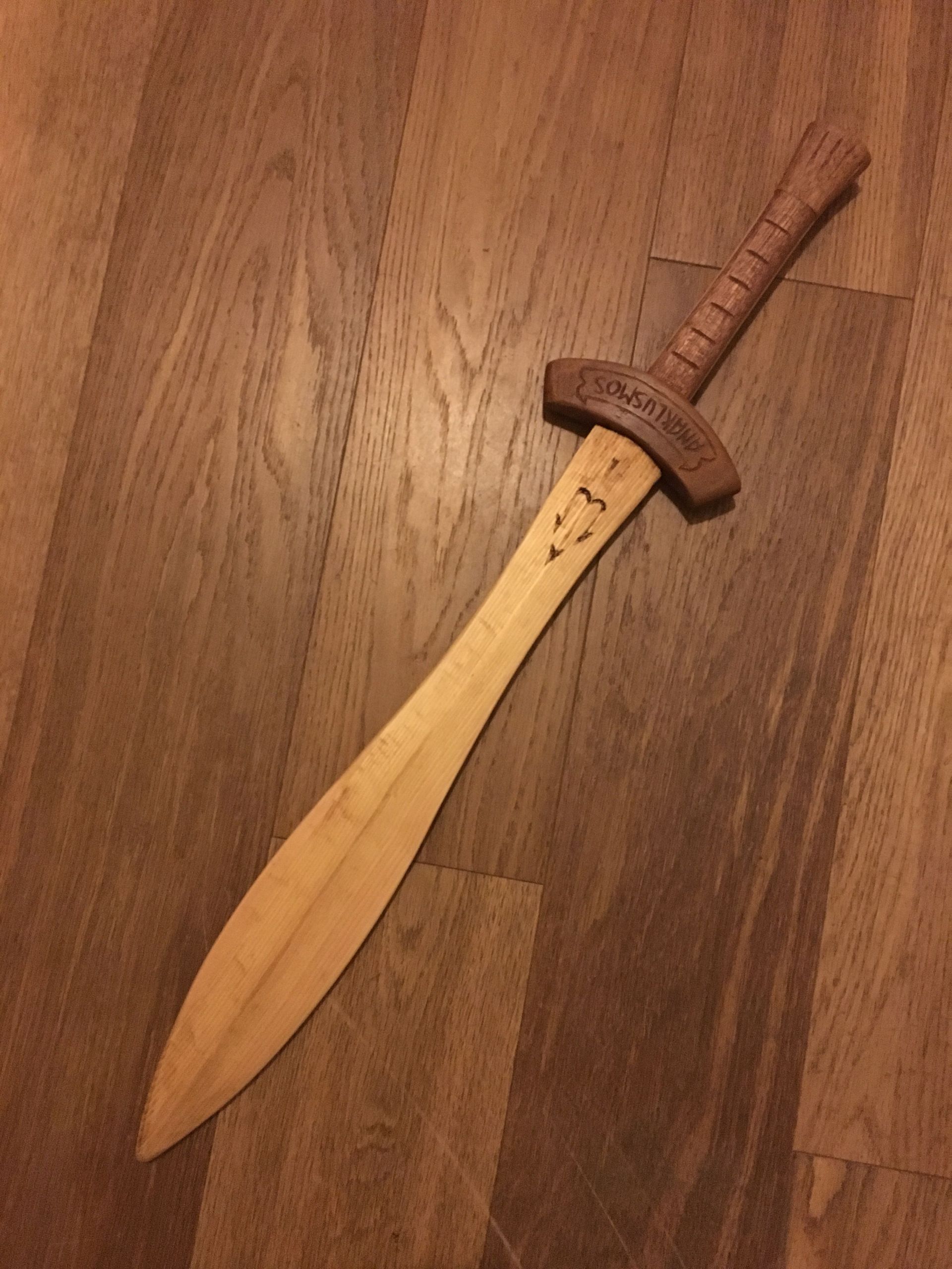 Wooden Sword DIY
 Wooden sword Riptide from the Percy Jackson books made