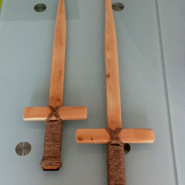 Wooden Sword DIY
 Wooden swords Cause beating each other with sticks never