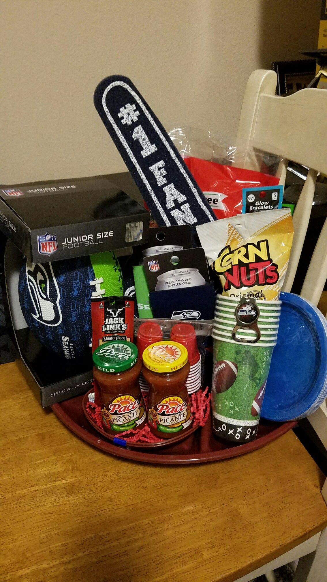 Work Gift Basket Ideas
 Seahawks Tailgate Gift Basket Silent auction fundraiser