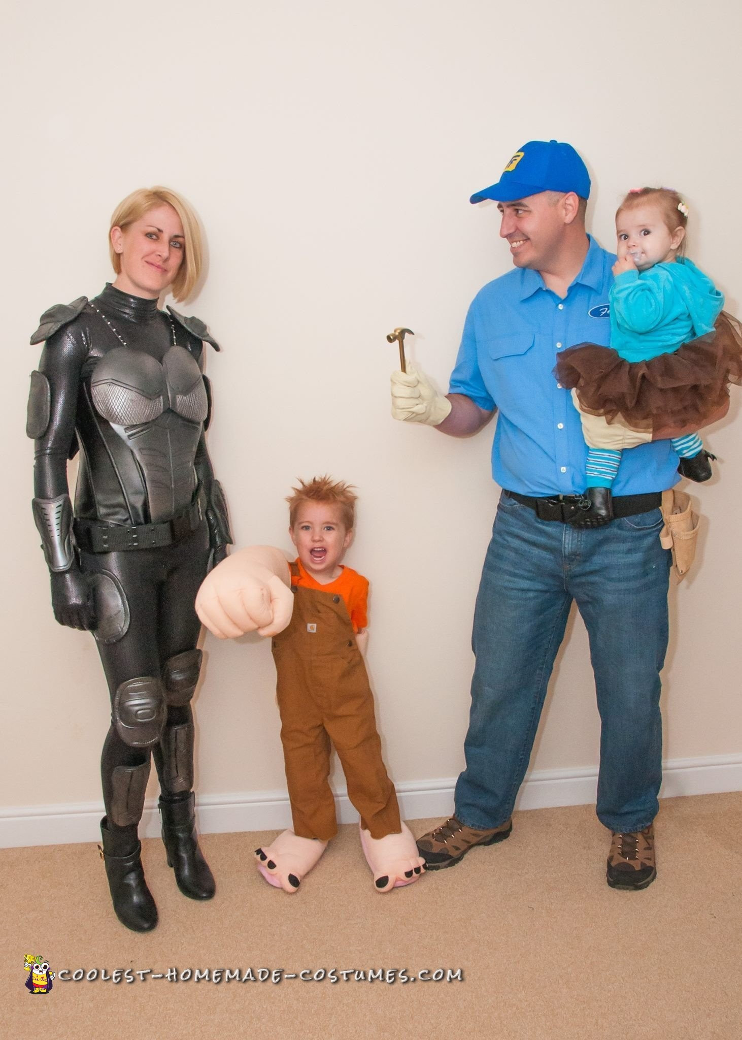 Wreck It Ralph Costumes DIY
 Homemade Wreck It Ralph Family Costumes