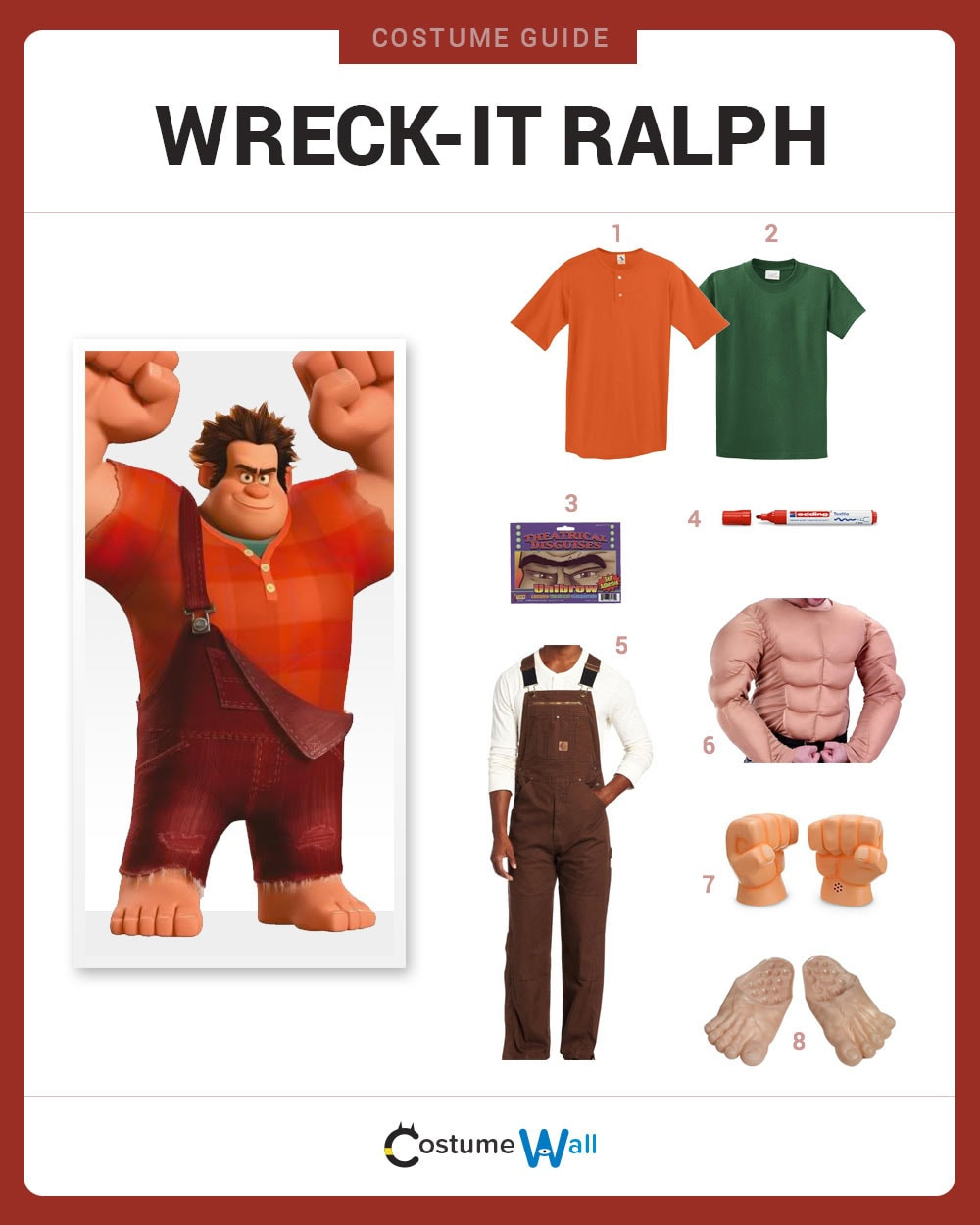 Wreck It Ralph Costumes DIY
 Dress Like Wreck It Ralph Costume DIY Outfit