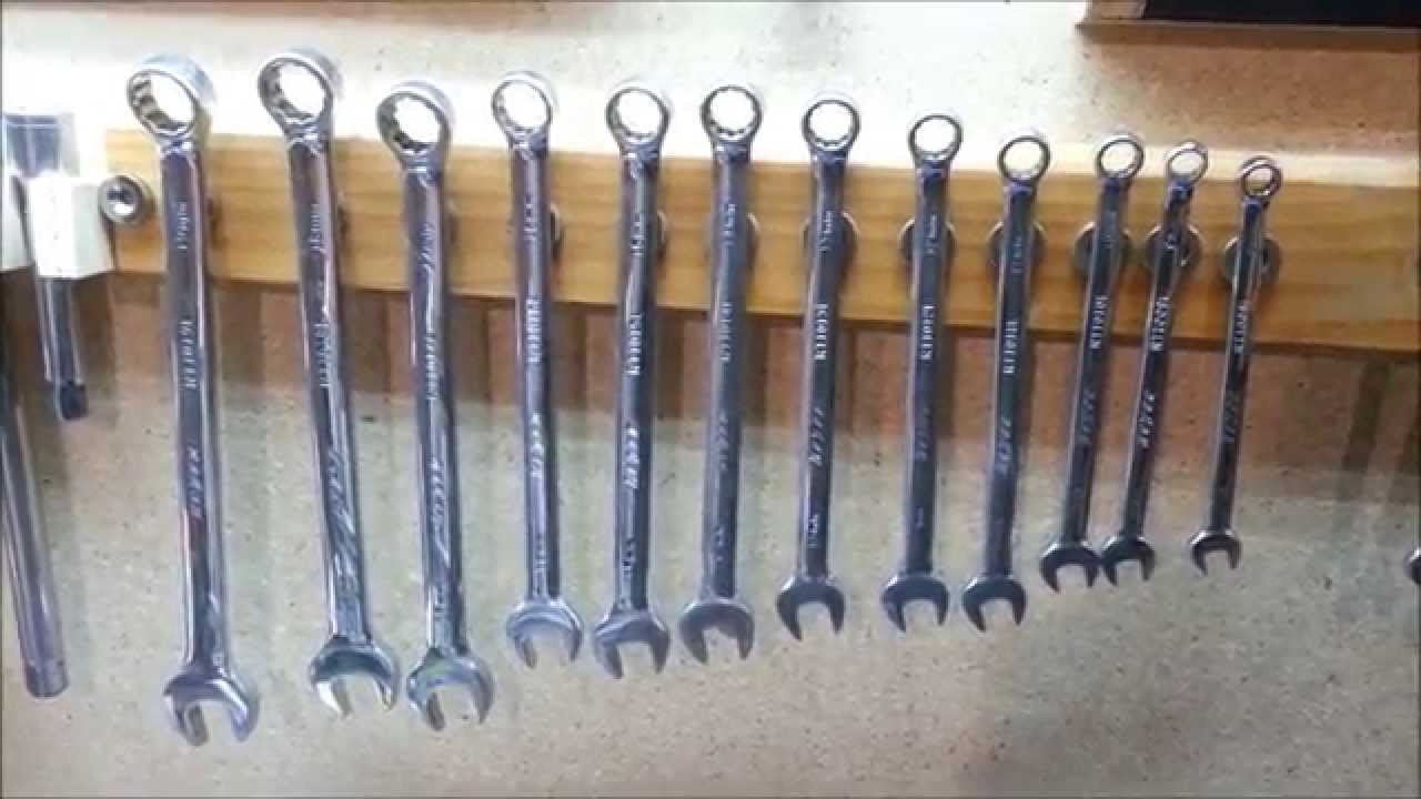 Wrench Organizer DIY
 DIY Magnetic Spanner Wrench Tool Holder