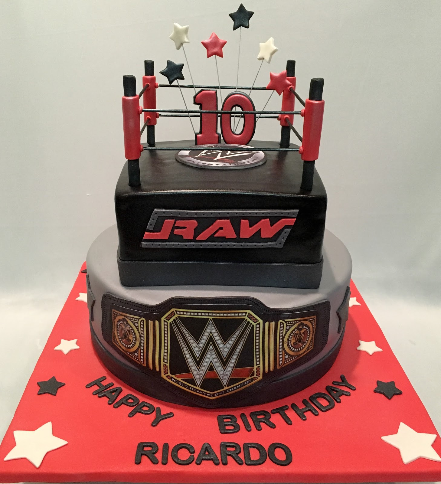 Wwe Birthday Cakes
 MyMoniCakes WWE Ring cake with belt