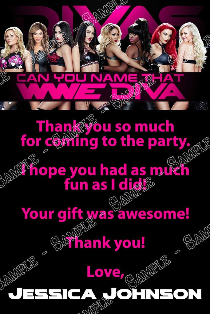 Wwe Birthday Invitations
 Novel Concept Designs WWE Divas Birthday Party