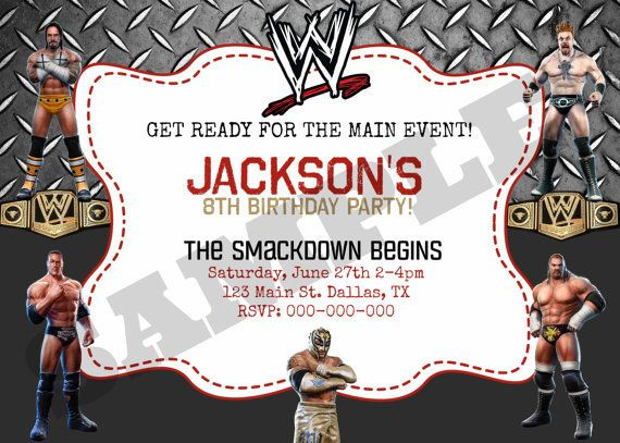 Wwe Birthday Invitations
 Wwe Birthday Invites