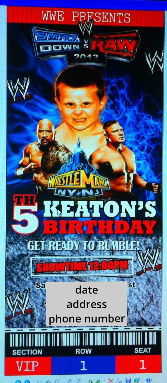 Wwe Birthday Invitations
 The o jays Birthdays and Birthday invitations on Pinterest