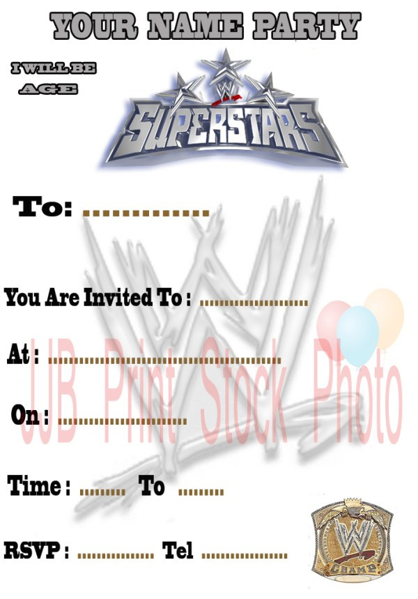 Wwe Birthday Invitations
 5 Best of Free Printable WWE Birthday Invitations