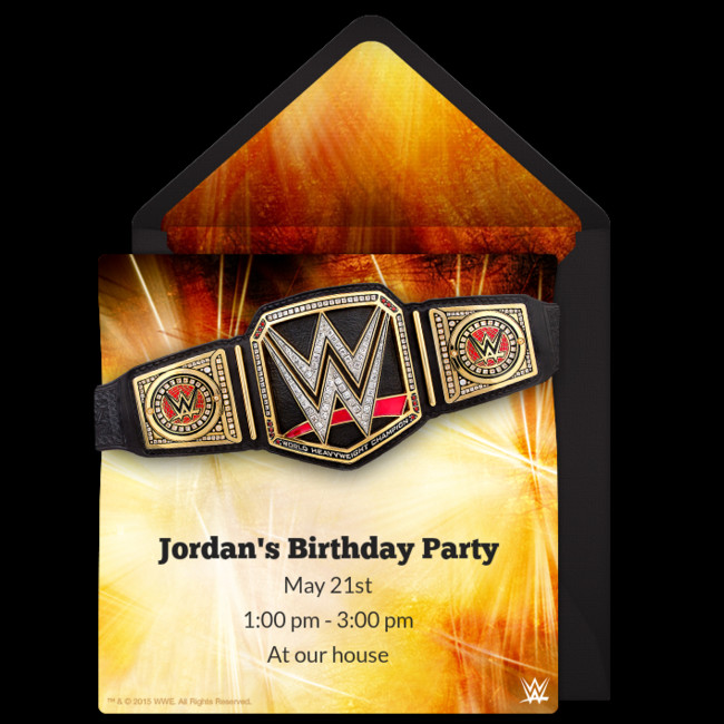 Wwe Birthday Invitations
 Wwe Birthday Invites