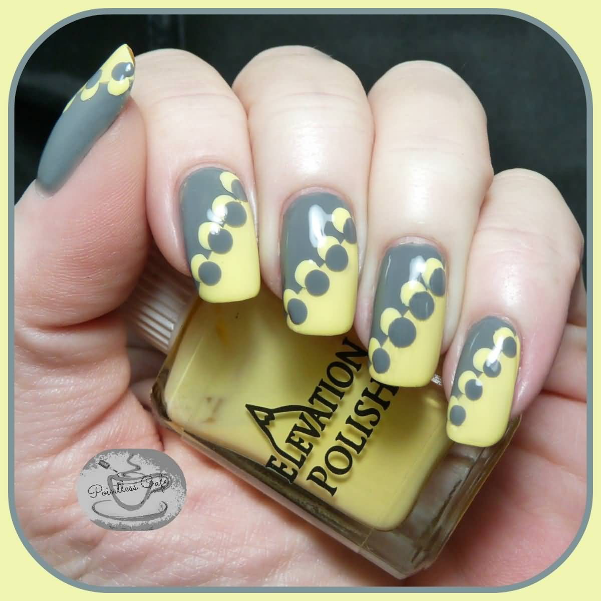 Yellow And Grey Nail Designs
 55 Most Beautiful Gray Nail Art Design Ideas