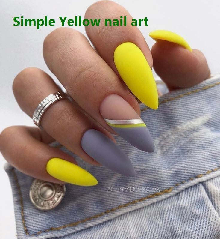 Yellow And Grey Nail Designs
 23 Great Yellow Nail Art Designs 2019 1 in 2020