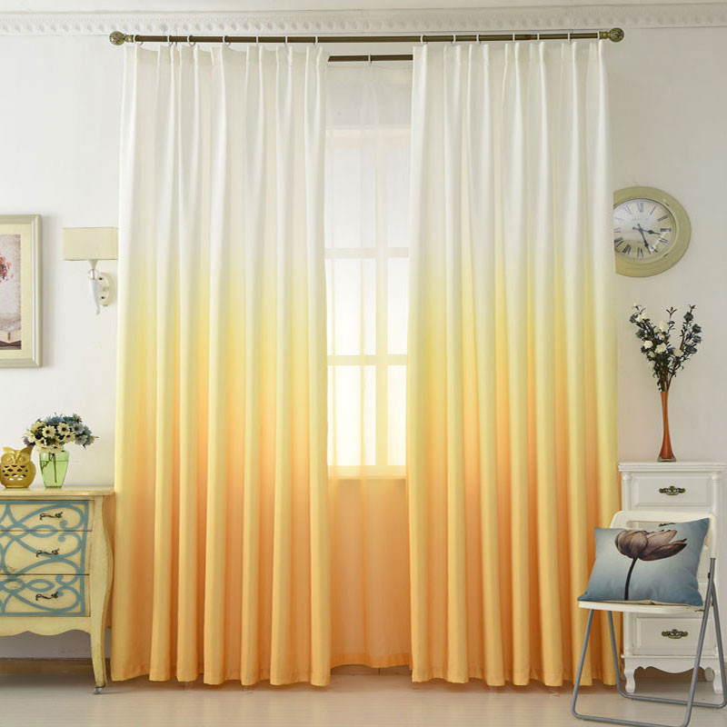 Yellow Living Room Curtains
 Gra nt Yellow Curtains Modern Solid Tulle Curtains for