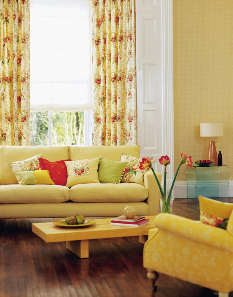 Yellow Living Room Curtains
 53 Living Rooms with Curtains and Drapes Eclectic Variety