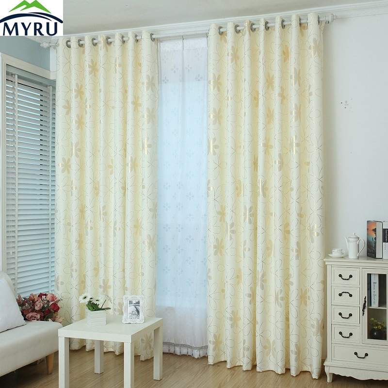 Yellow Living Room Curtains
 MYRU Custom living room curtains semi shade cloth curtain