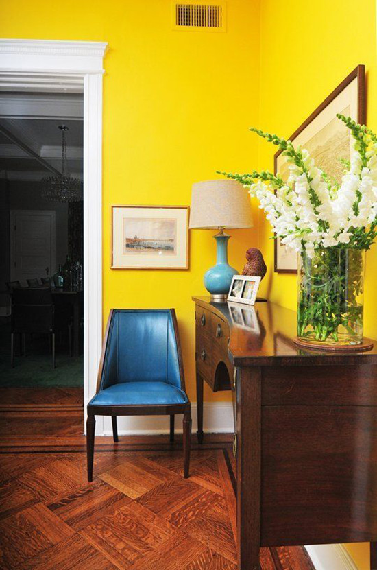 Yellow Walls Living Room
 [For the Home] Bold Wall Colours So Fresh & So Chic