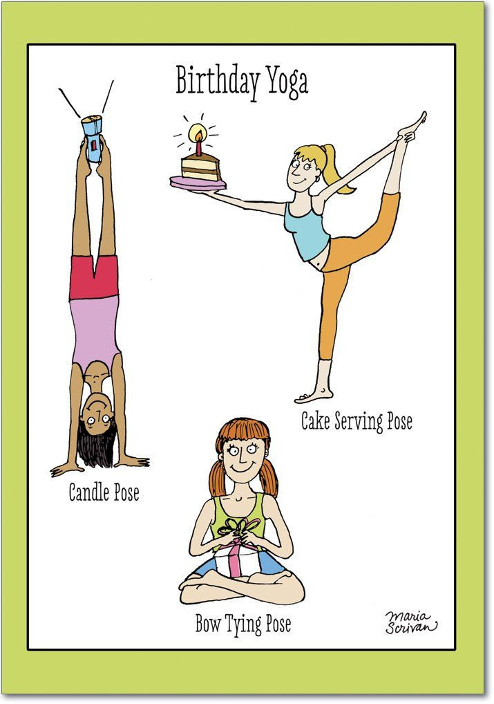 Yoga Birthday Quotes
 4397 Birthday Yoga Funny Birthday Card with Envelope